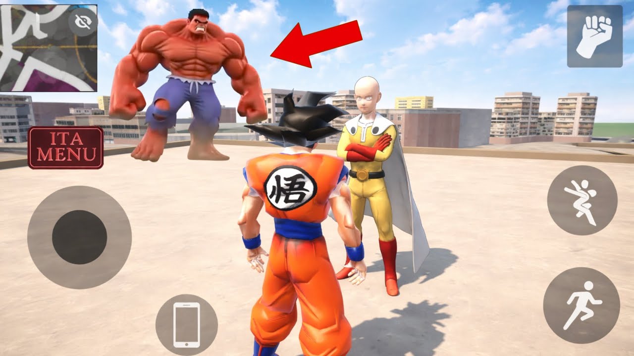 RED HULK VS GOKU AND SAITAMA IN INDIAN THEFT AUTO SIMULATOR 😍 INDIAN BIKE DRIVING 3D ONE PUNCH MAN 