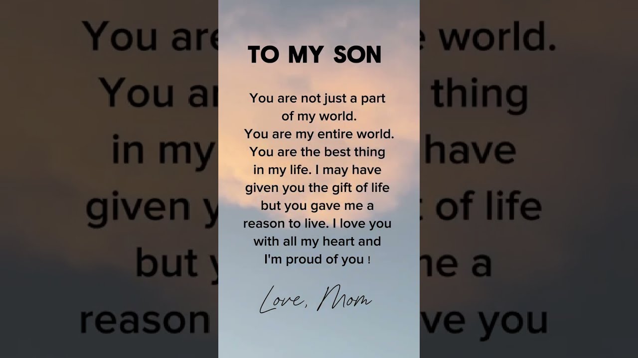 Inspirational Mother-Son Quotes Every Mom Needs to Hear #MustWatch #Viral #Trending