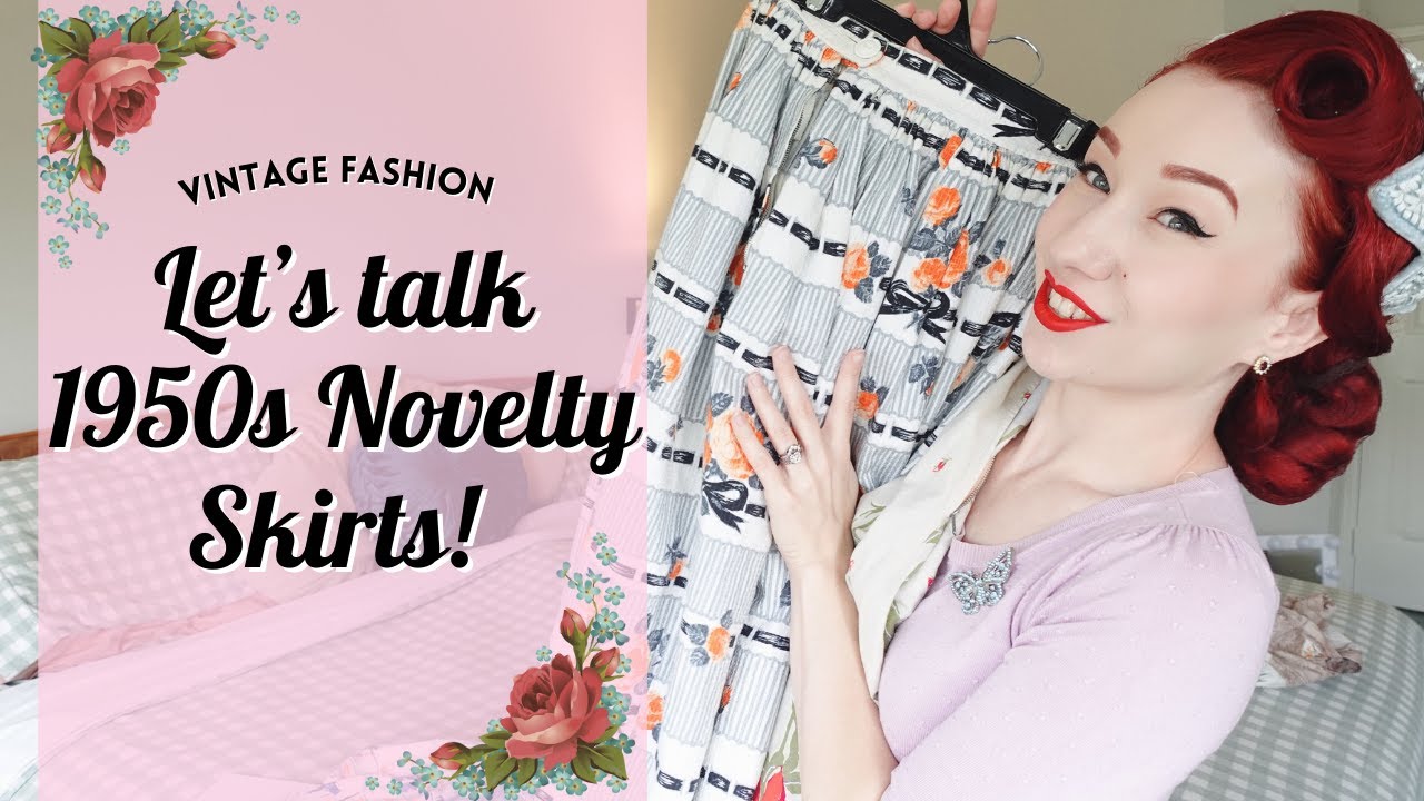 Let's Talk 1950s Novelty Skirts & My Collection! Vintage Fashion with Miss Lady Lace!