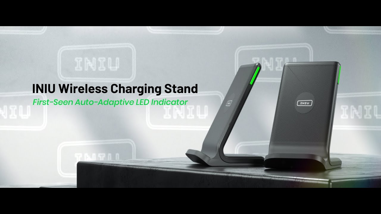 INIU AirFuel Stand Wireless Charger | 15W Qi-Certified | Sleep-friendly Light