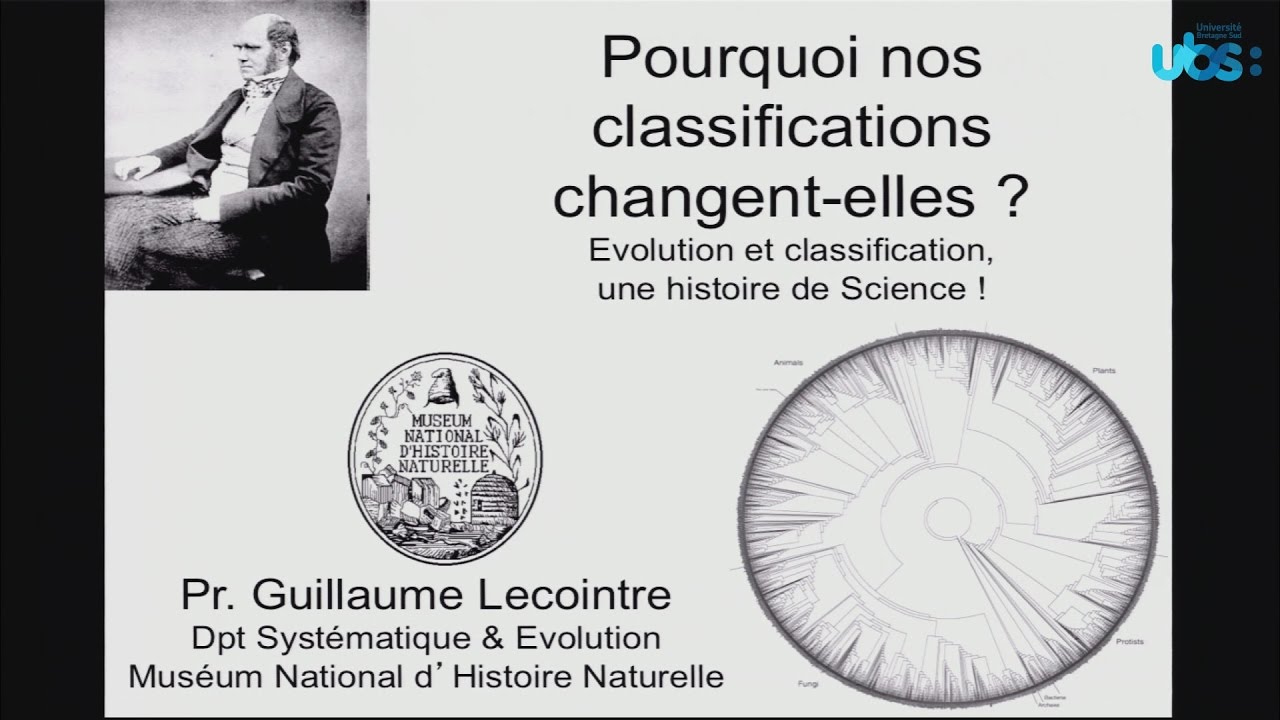 Les Rendez-vous d'Histoire Naturelle : Evolution et classification, une histoire de Science !