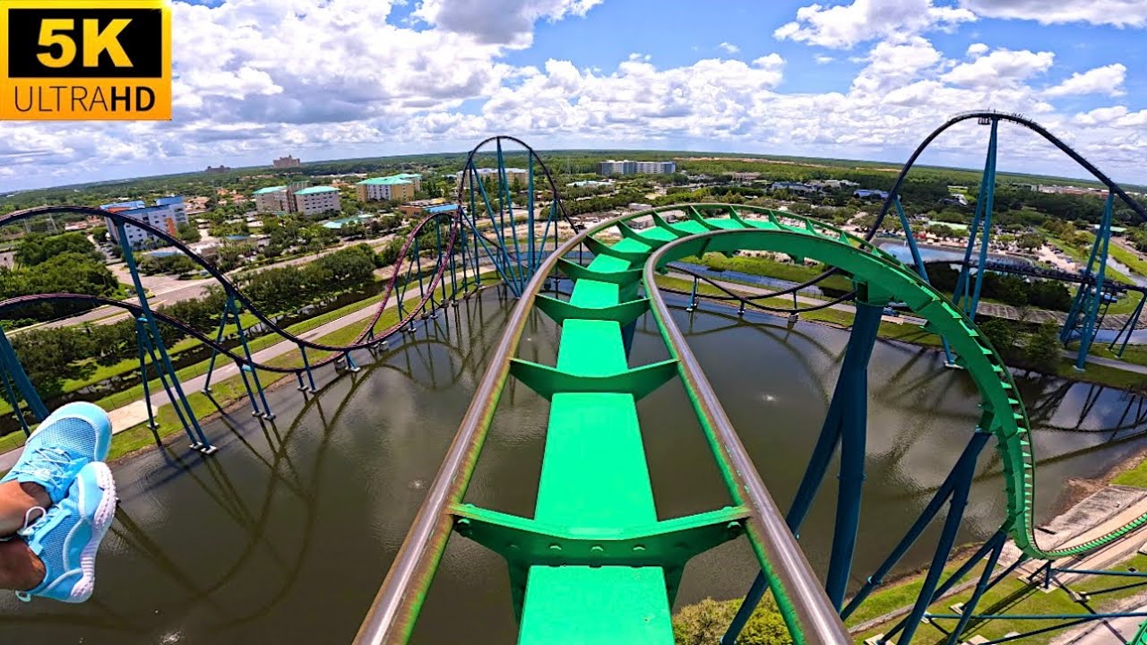 Kraken POV 5K (Highest Quality) B&M Floorless Coaster SeaWorld Orlando, FL