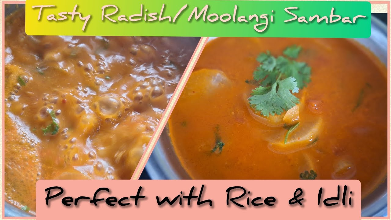 Tasty Radish Sambar Recipe | South Indian Moolangi Sambar at Home