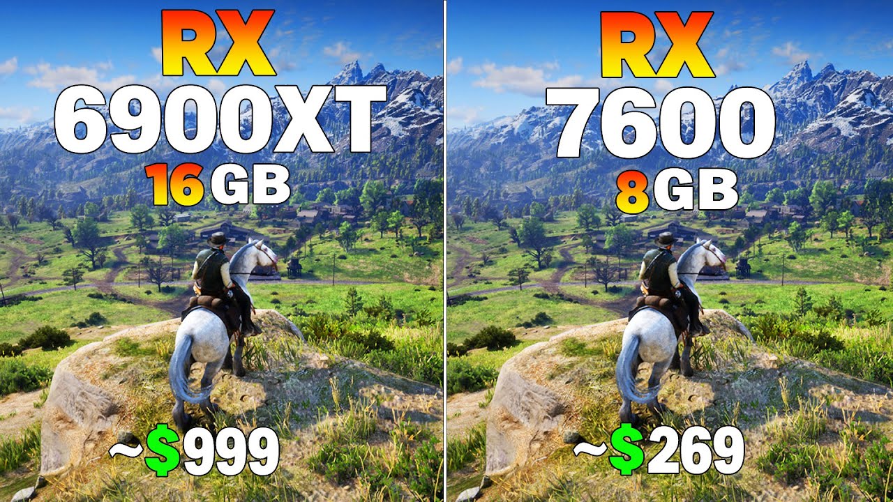 RX 6900 XT vs RX 7600 - Test in 8 Games