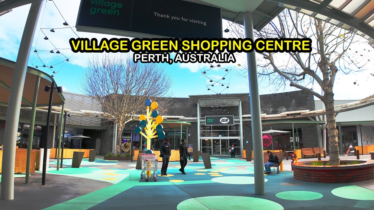 VILLAGE GREEN SHOPPING CENTRE in Karawara (Perth, Australia) - Walking Tour 4K