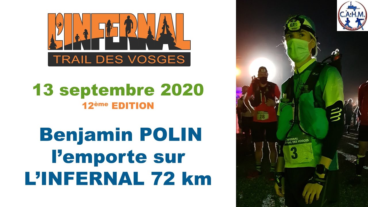 Benjamin Polin l'emporte sur l'Infernal Trail 72 km - Edition 2020