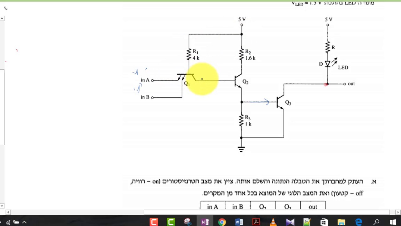 שער לוגי ממשפחת TTL פתרון מבחן מה