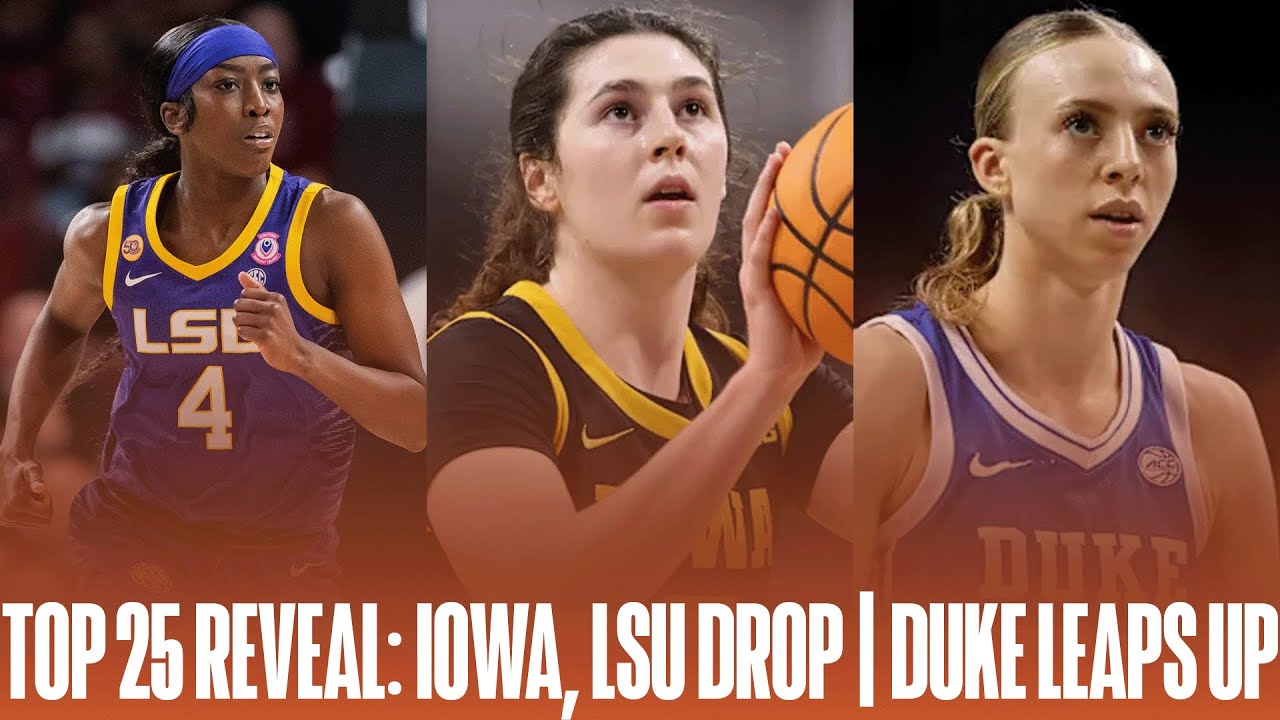 NCAA Top 25 Reveal: Iowa Drops Far After Losing Streak, LSU Out Of Top 5, Duke Takes Biggest Leap