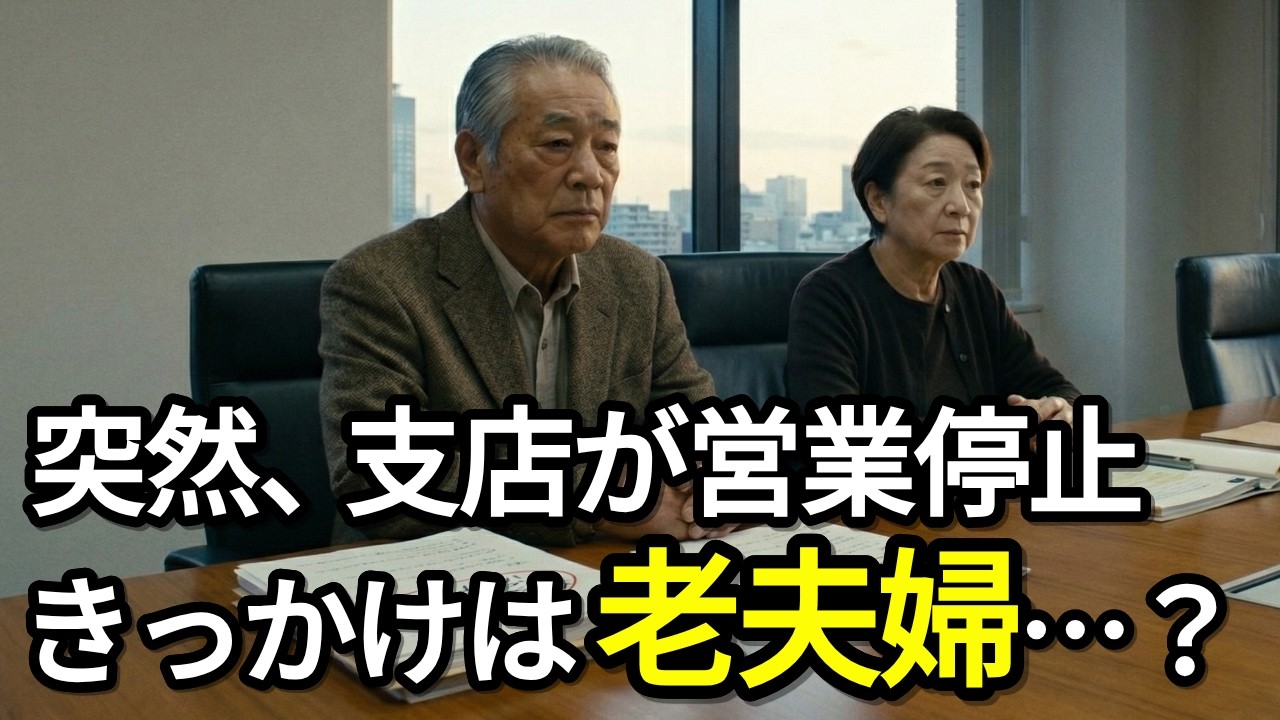 「ただの老夫婦」だと思っていた――一か月後、支店は止まった