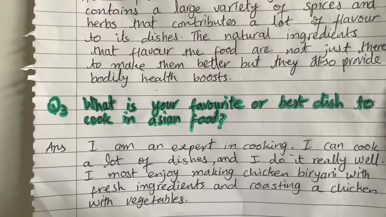 Cooking topic of B1 UK English test ( 07488586582)