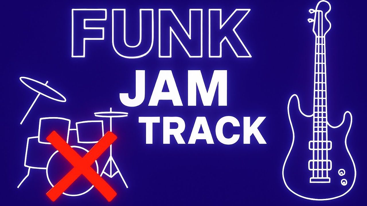 (NO DRUMS) A Jazz Funk Backing Track / Drumless Jam Track in A - Smooth Rhodes & funky guitar
