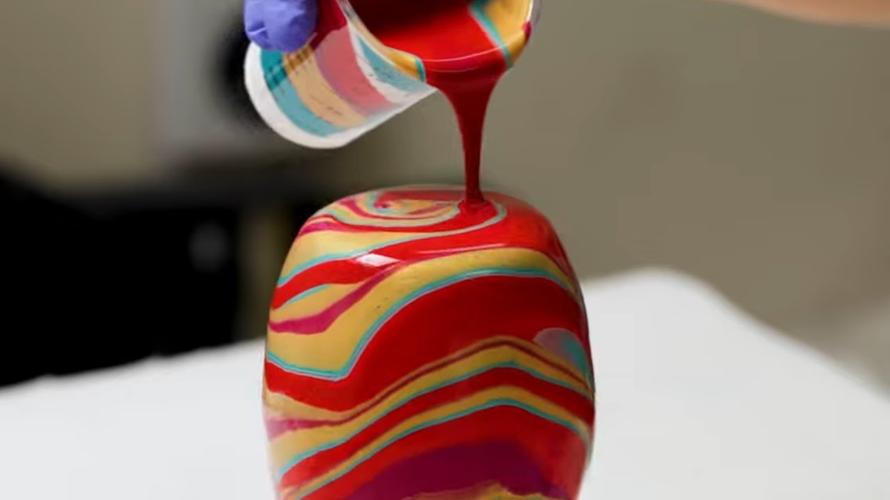 VASE POUR + CANVAS | Fun & Easy 2-for-1 Paint Project to Make With Kids & Grandkids