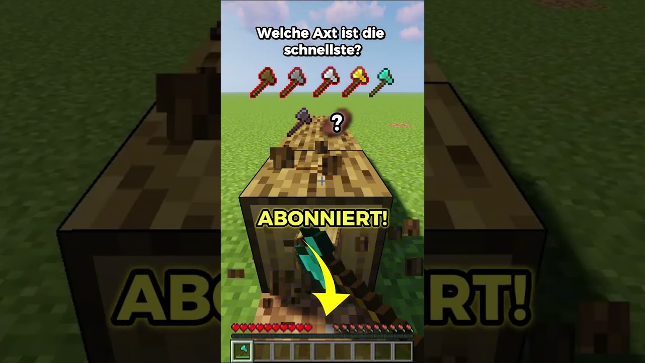 Welche Axt ist die schnellste in Minecraft? 🤔