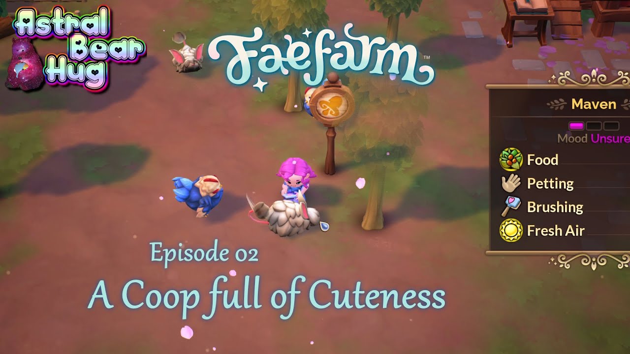 Fae Farm Ep2:A Coop Full of Cuteness #letsplay #faefarm #cosygames #farmsim  #lifesim