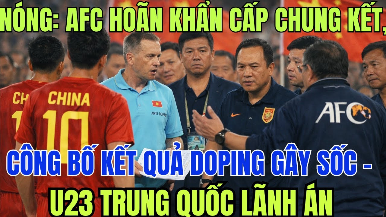 NÓNG: AFC Hoãn Khẩn Cấp Chung Kết, Công Bố Kết Quả Doping Gây Sốc – U23 Trung Quốc Lãnh Án