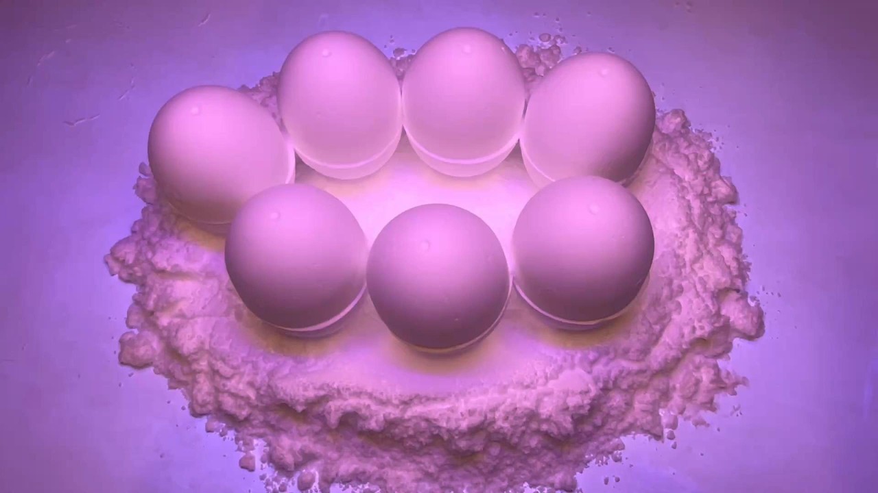 ASMR baking soda | Satisfying White Egg Nest Crush 🥚