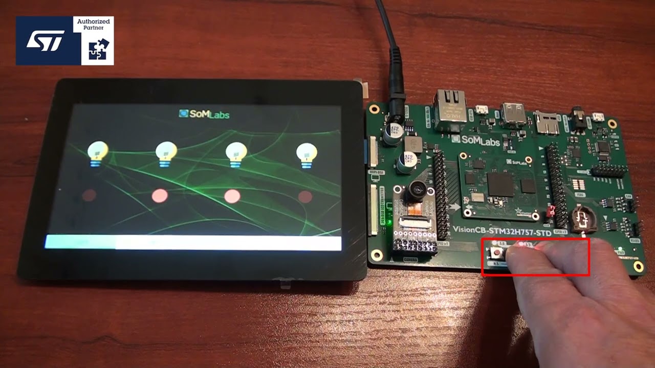Example mutimedia GUI based on StarSOM-STM32H757  using LVGL graphic libraries