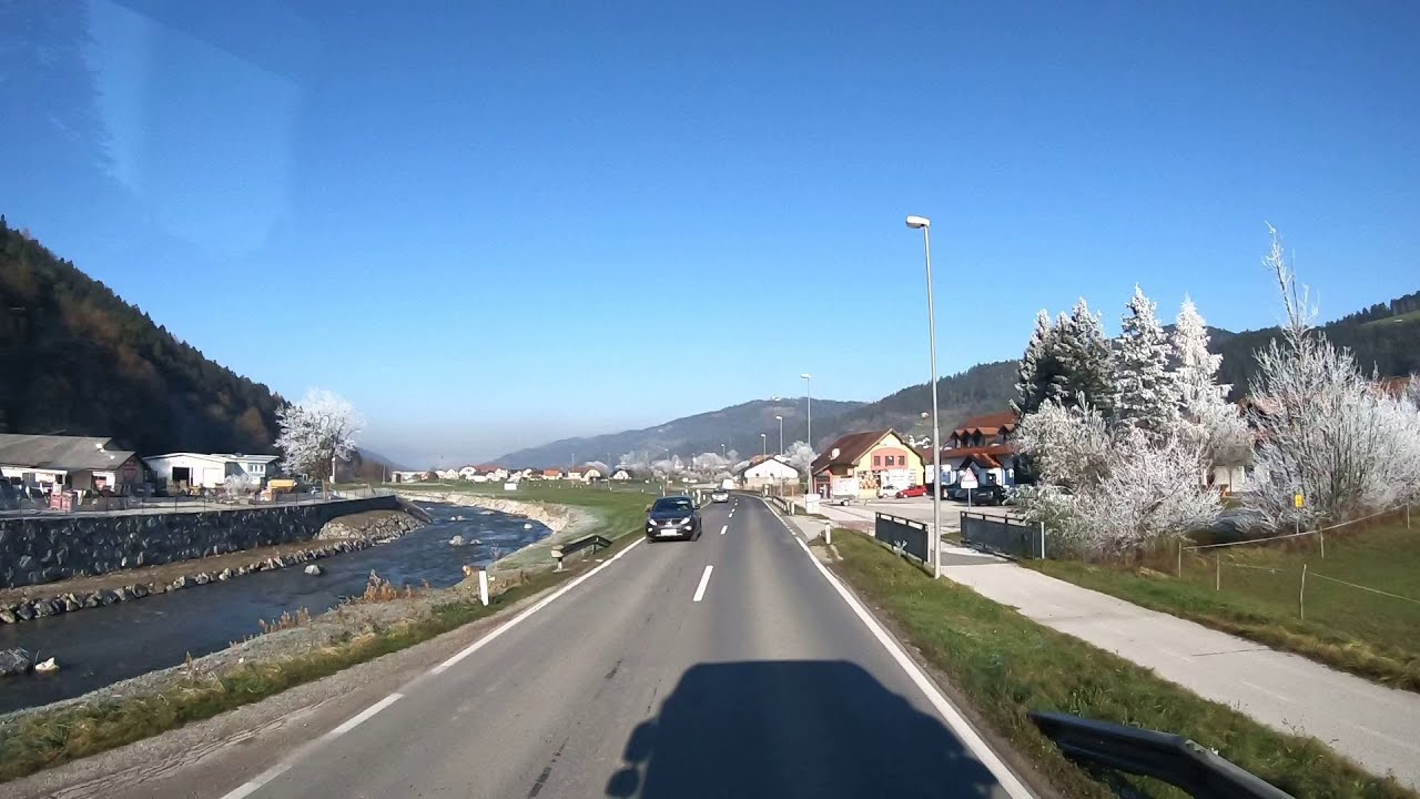 Едем по деревням Словении: Mislinja, &Scaron;martno pri Slovenj Gradcu, Slovenj Gradec, &Scaron;entjanž и др.