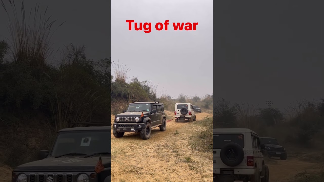 ￼Bolero Vs Jimny 🪢🔥😱#tugofwar #bolero #jimny #shortsfeed #shorts