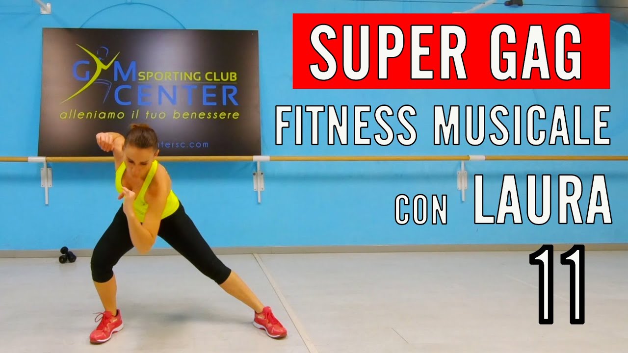 Super GAG e Fitness Musicale cardio con uso di pesetti Allenamento a Casa con Laura 11
