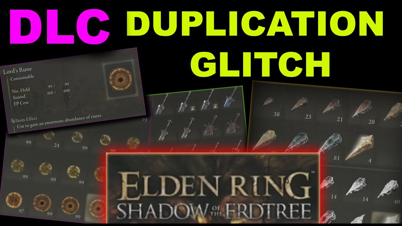 Elden Ring DLC GLITCH ... DUPLICATION GLITCH TUTORIAL ... UNLIMITED SMITHING STONE GLITCH. RUNE DUPE