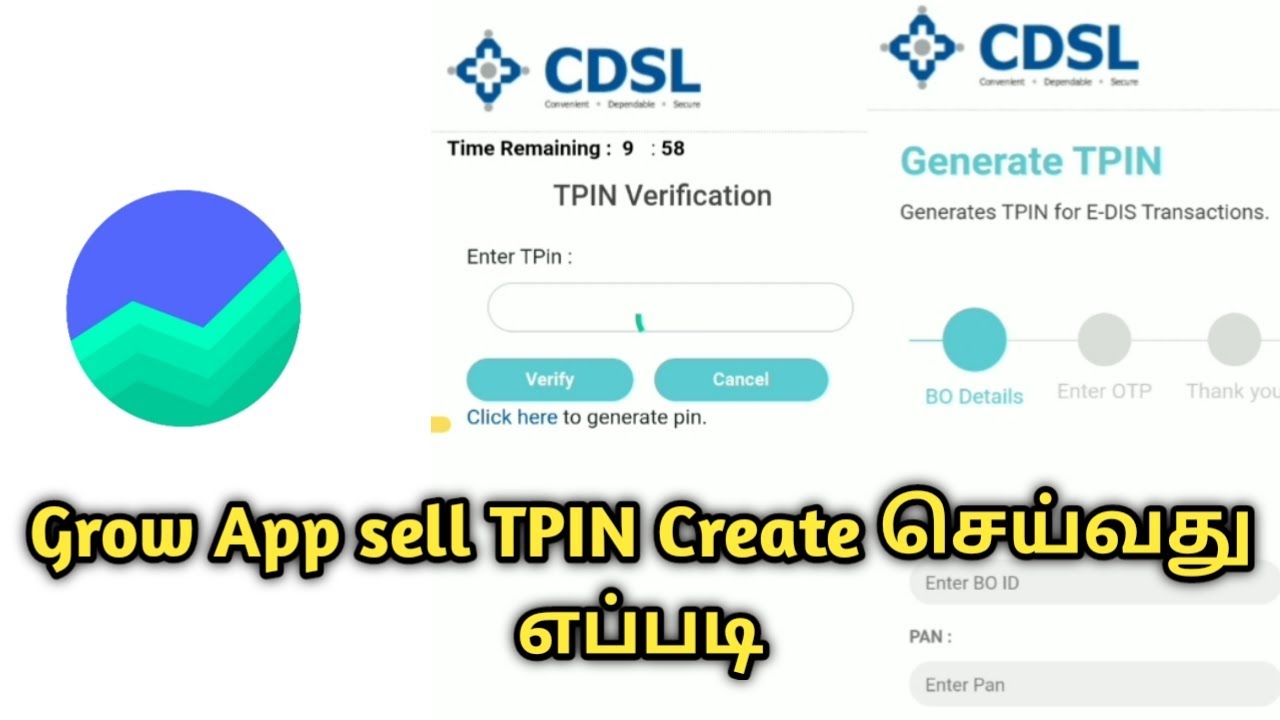 How to create tpin  groww app in tamil