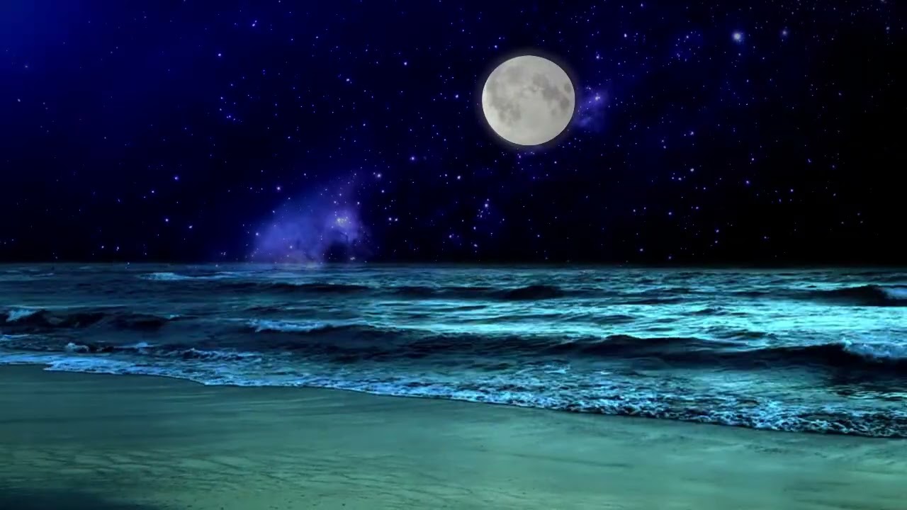 Cold Night Ocean Ambience 🌊 Deep Sleep & Stress Relief