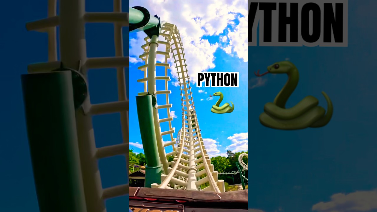 Would you ride this rollercoaster ❓✨🎢🤪 Python at Efteling Theme Park 📌 Netherlands #efteling #fun
