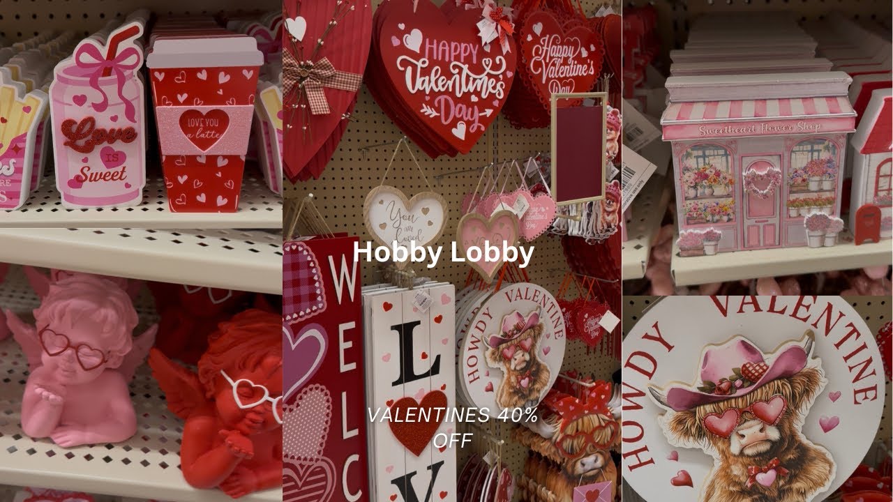 OMG!!! The cutest Hobby Lobby Valentines Day Decor. Now 40% off 💗❤️💗❤️