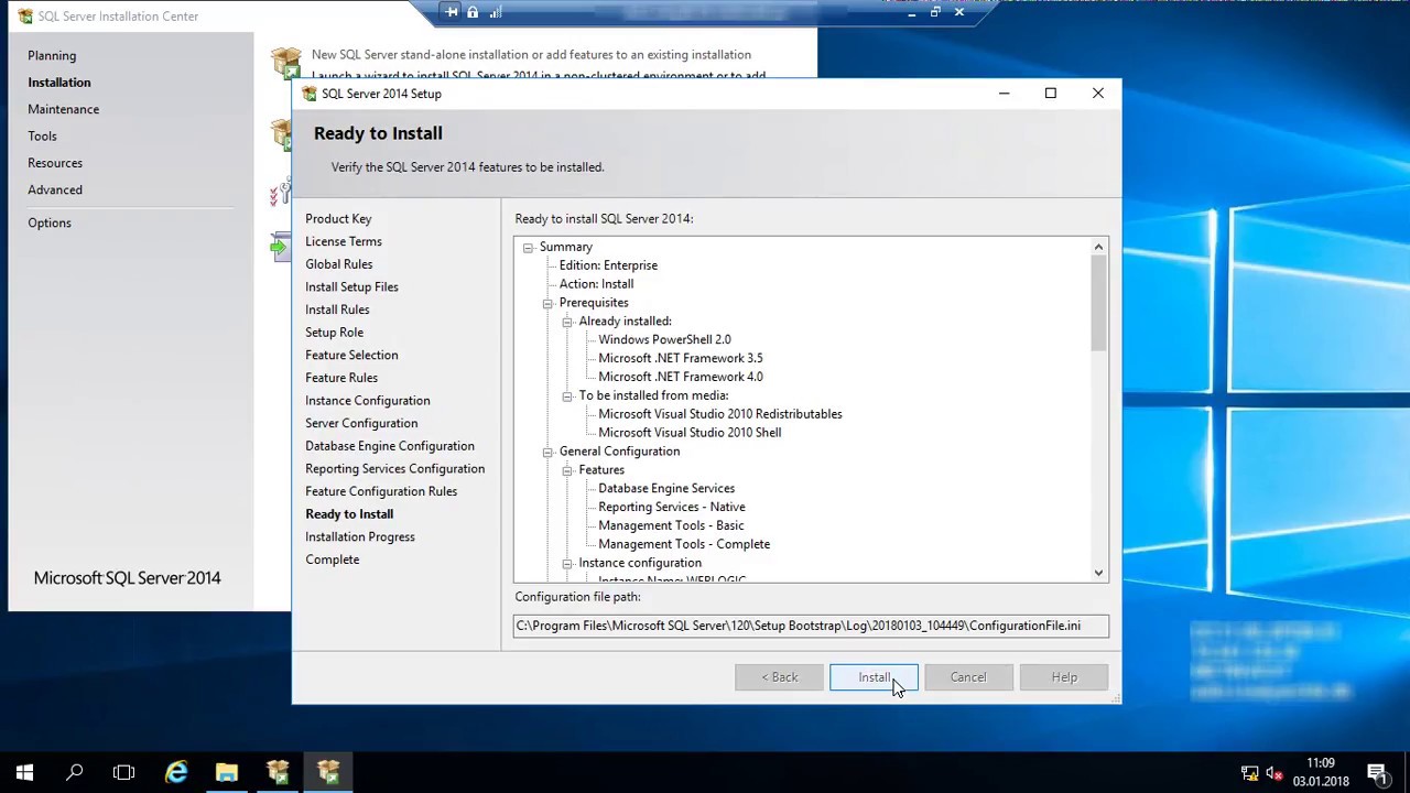 Как установить MS SQL Server 2014