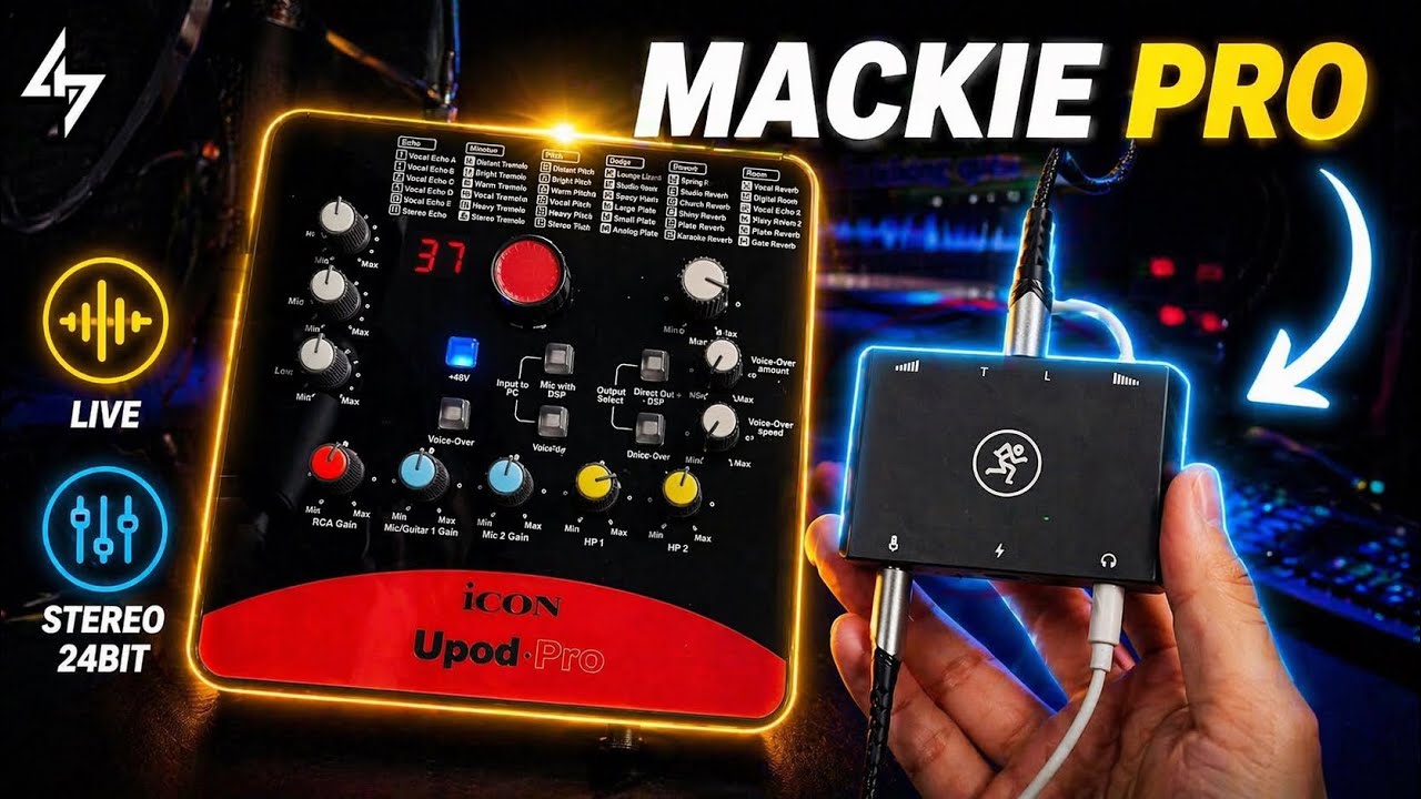 BOX LIVE MACKIE PRO-Hướng Dẫn Lắp Đặt Kết Hợp Soundcard Icon Upod Pro Thu &Acirc;m Livestream Stereo 16bit