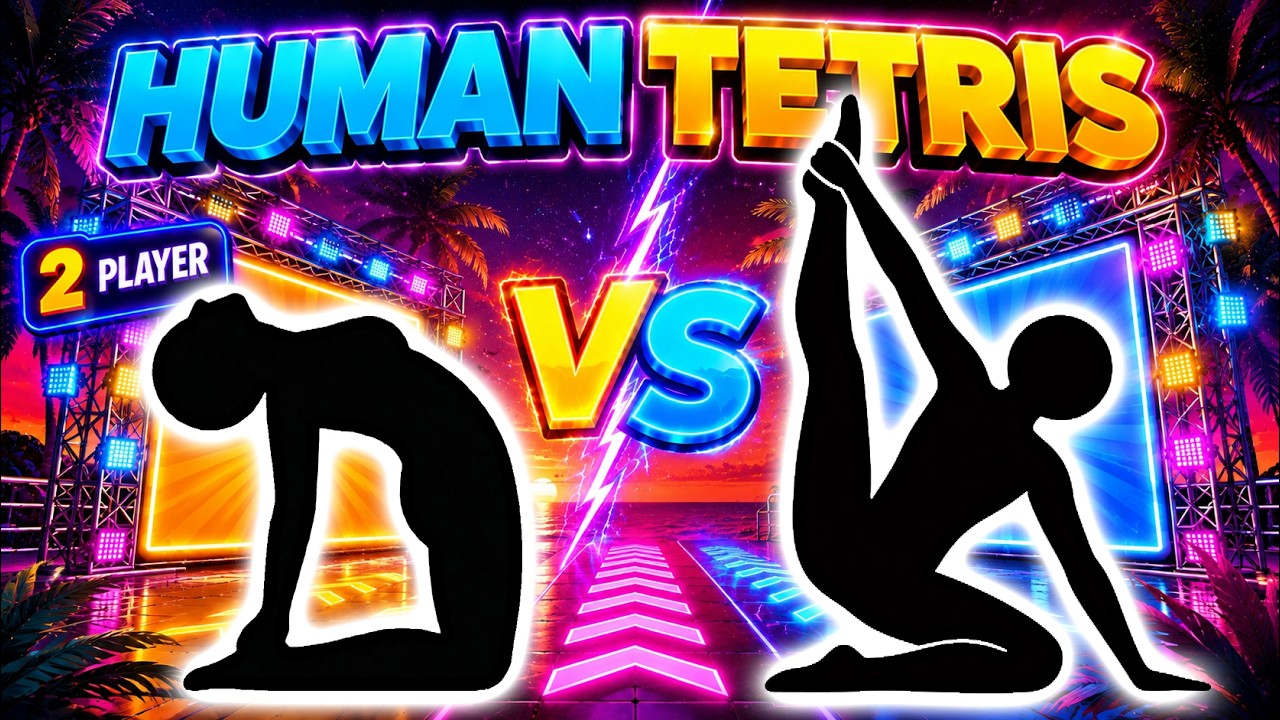 HUMAN TETRIS 1v1 PvP Showdown ⚔️ | Only 1 WINNER! | Immersive Interactive Warm Up #1