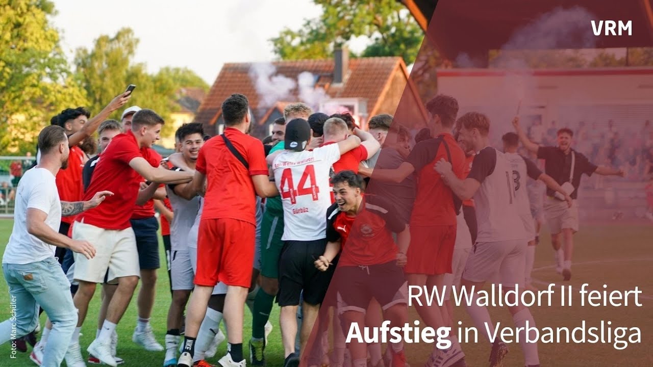Bierduschen und ein Doppelpack: RW Walldorf II steigt auf