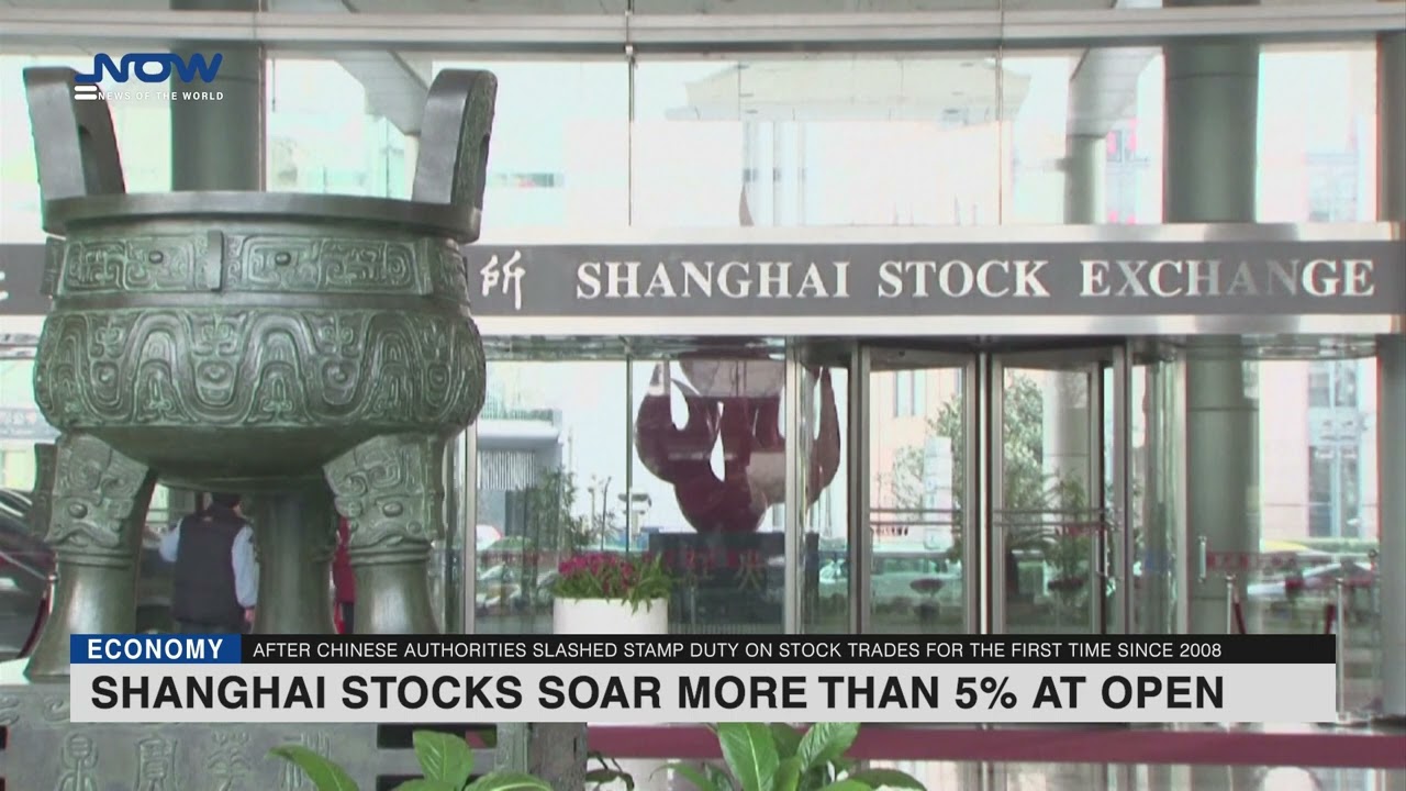 Shanghai stocks soar more than 5% at open