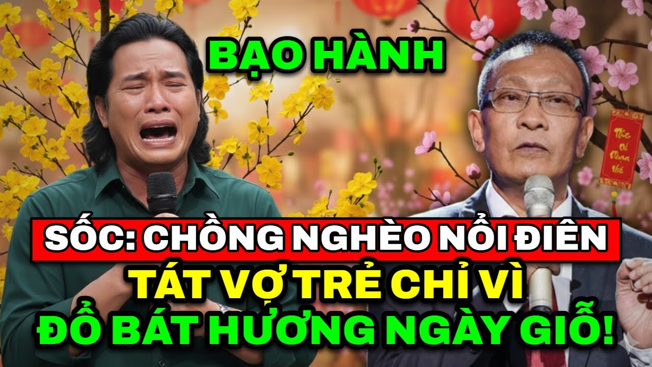 TÂM SỰ CÙNG VĂN SÂM - Sốc: Chồng nghèo nổi điên tát vợ trẻ vì làm đổ bát hương ngày giỗ bố chồng
