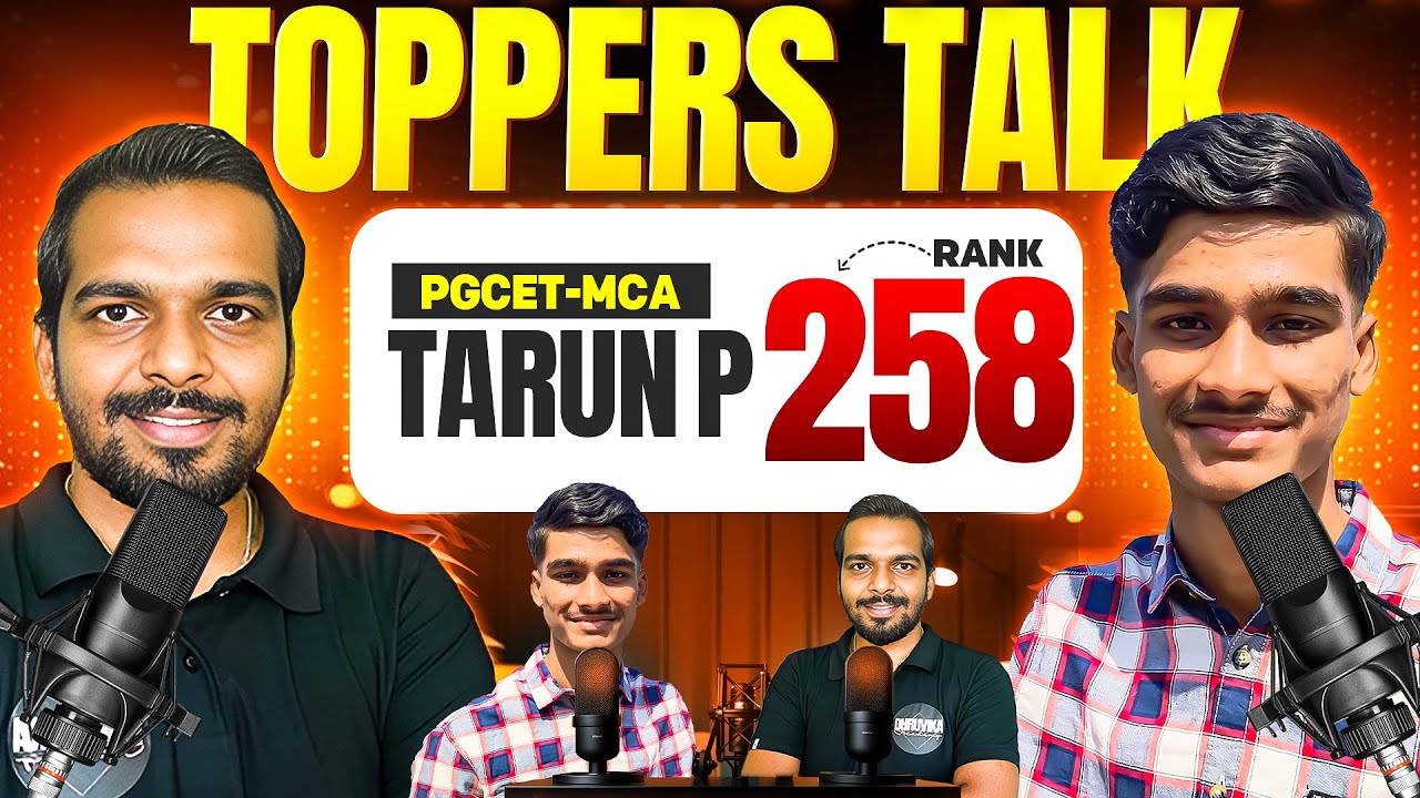 PGCET MBA-MCA | PGCET Topper's Talk 🔥| PGCET MBA | PGCET MCA #pgcet2026