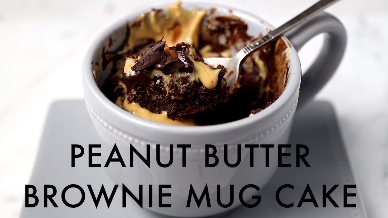 PEANUT BUTTER BROWNIE MUG CAKE