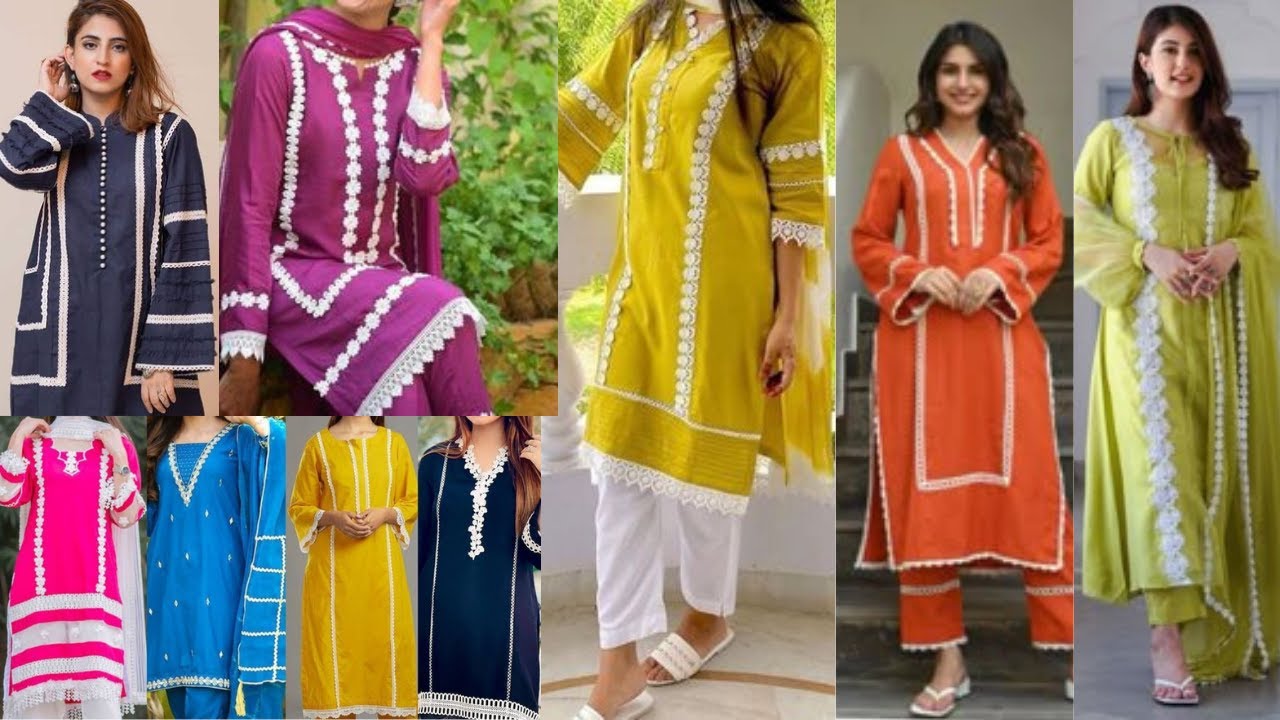 Kurti Design With White Lace2025|New Dress Design With White Lace|White Laces Suit|White Lace Styles