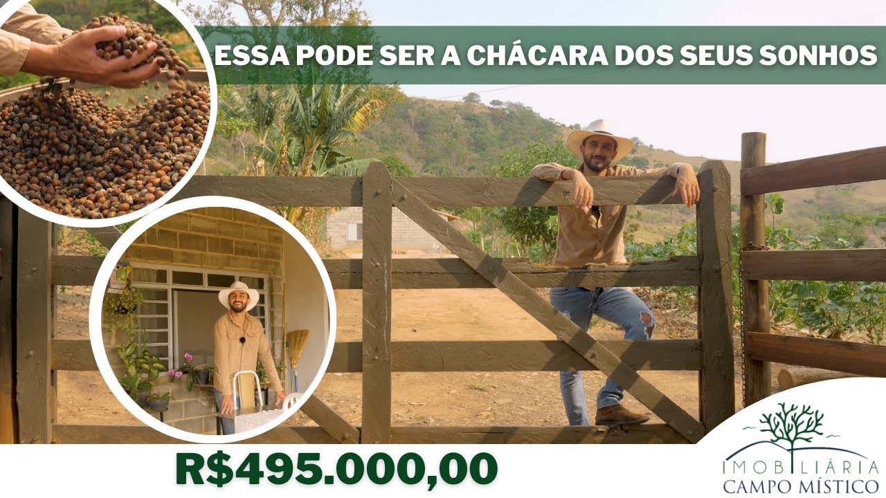 CHÁCARA A VENDA NO SUL DE MINAS PARA UMA VIDA DOS SONHOS NO INTERIOR