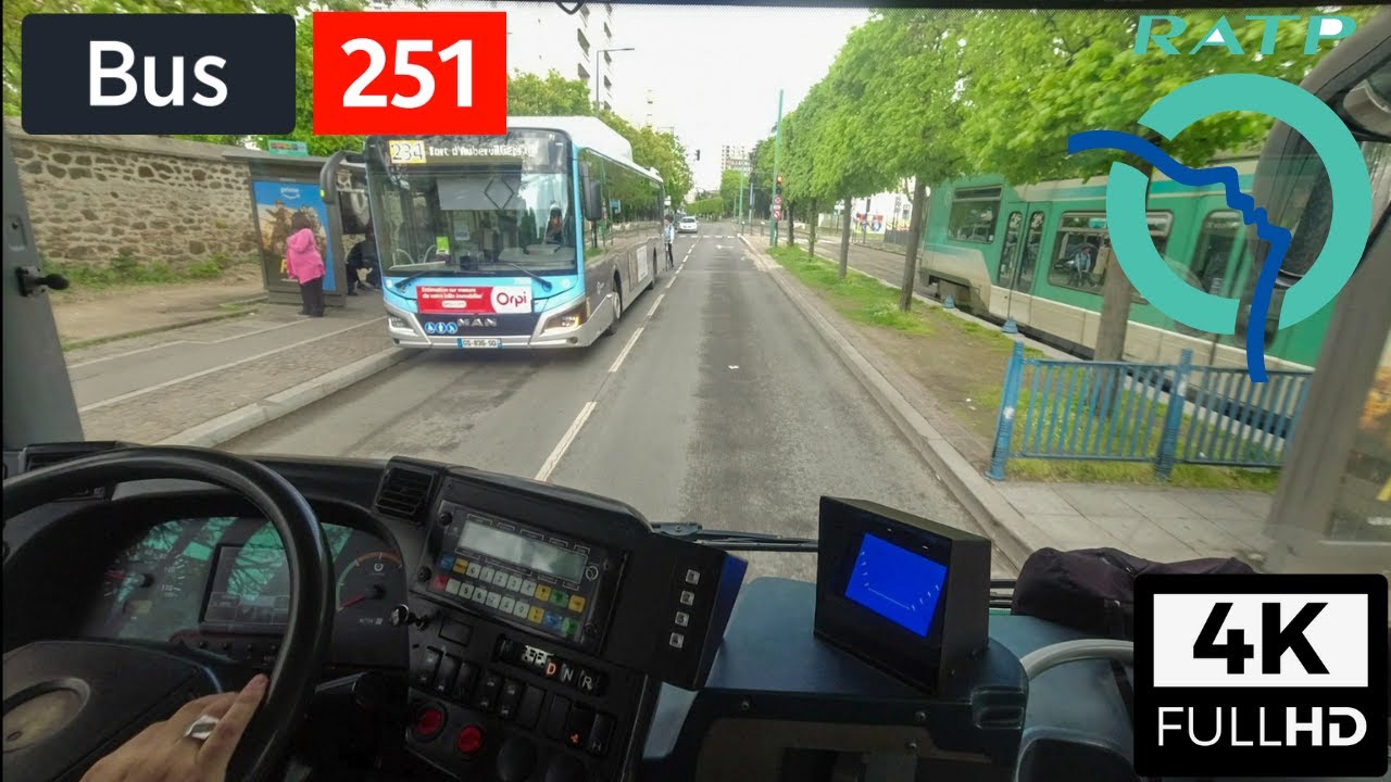 Bus 251 RATP | Benoît Frachon/Bobigny Pablo Picasso Métro - Tramway - 4K60FPS
