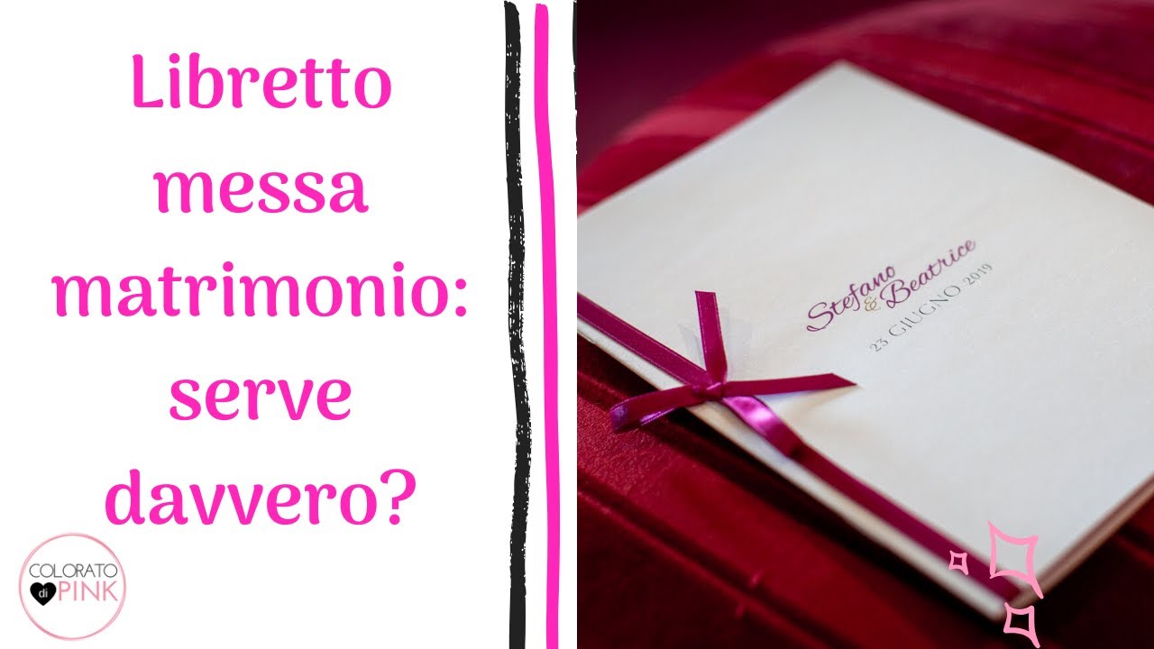 Libretto messa matrimonio: serve davvero?