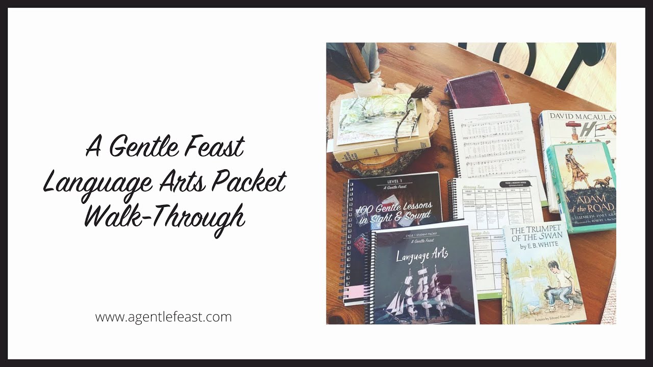 A Gentle Feast Langauge Arts Packet Walk-Through | Charlotte Mason Homeschooling | Curriculum Tour