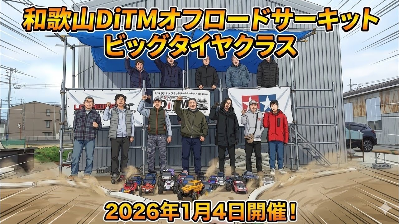 【和歌山DiTMオフロードサーキット】ビッグタイヤクラスレースに参加しました🫡 2026/1/4