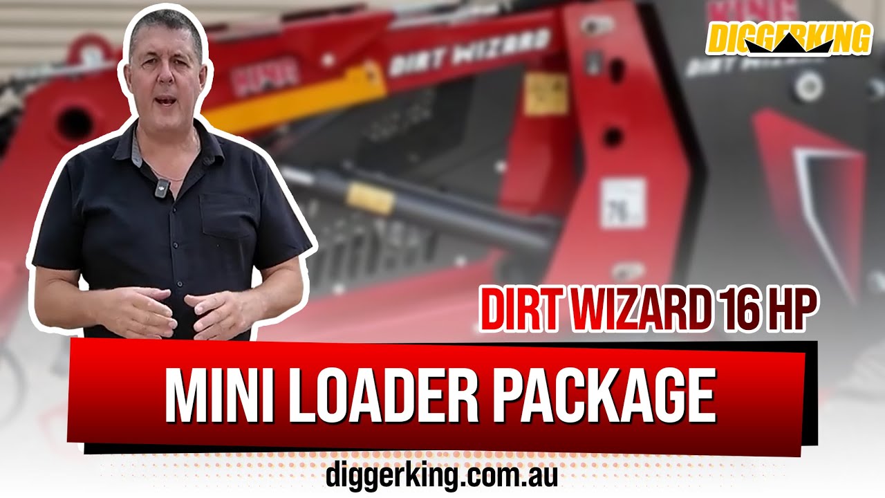 Dirt Wizard 16 hp Mini Loader $27,990+GST or around $139 per week on finance
