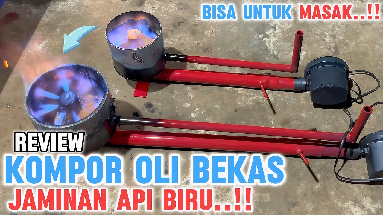 di jamin api biru..!! KOMPOR OLI BEKAS ini bisa untuk masak..!!