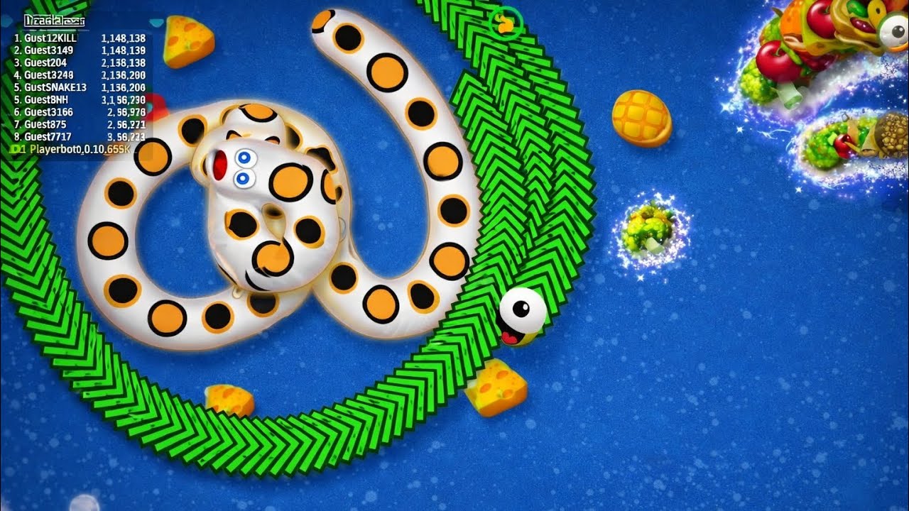 Worm zone gameplay 🐍 it for snake 🐍😱