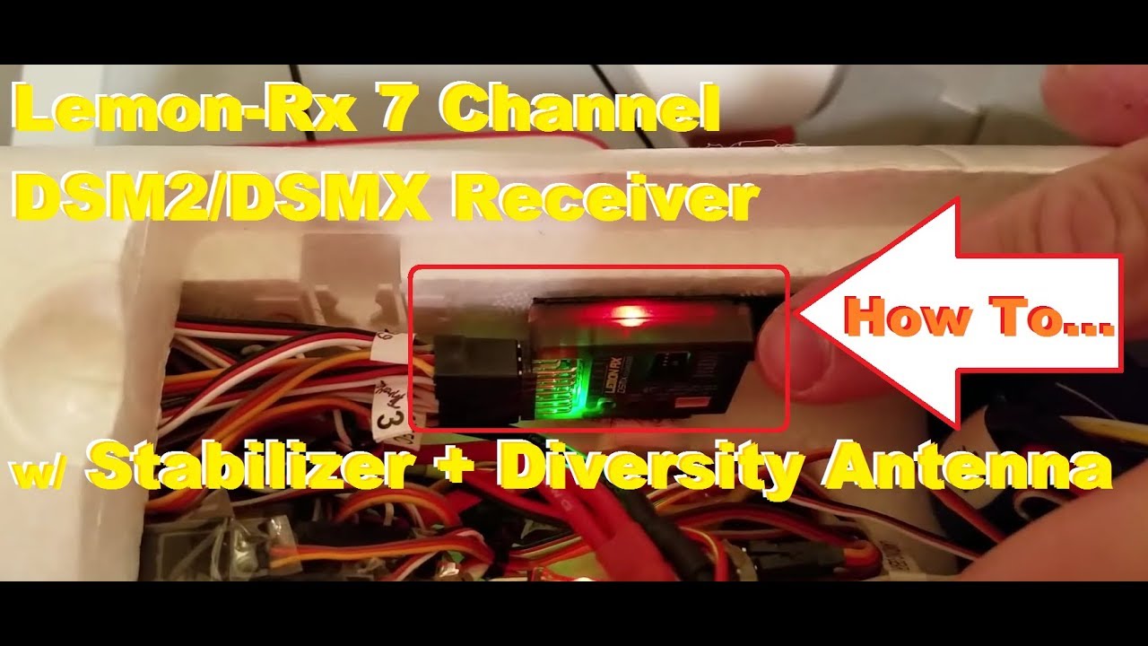 Lemon-Rx 7 Channel DSM2/DSMX Reciever with Stabilization & Diversity Antenna