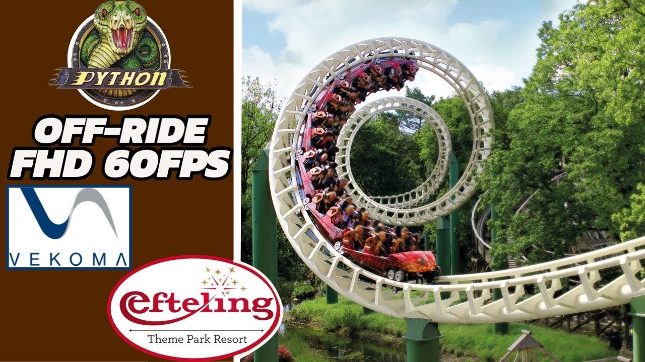 Python at Efteling | OFF RIDE - Full HD 2022 | Vekoma Double Loop Corkscrew MK-1200