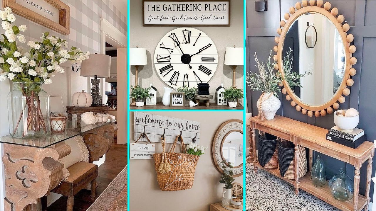 50+ Welcoming Rustic Entryway Decorating Ideas that Every Guest Will Love | house beautiful