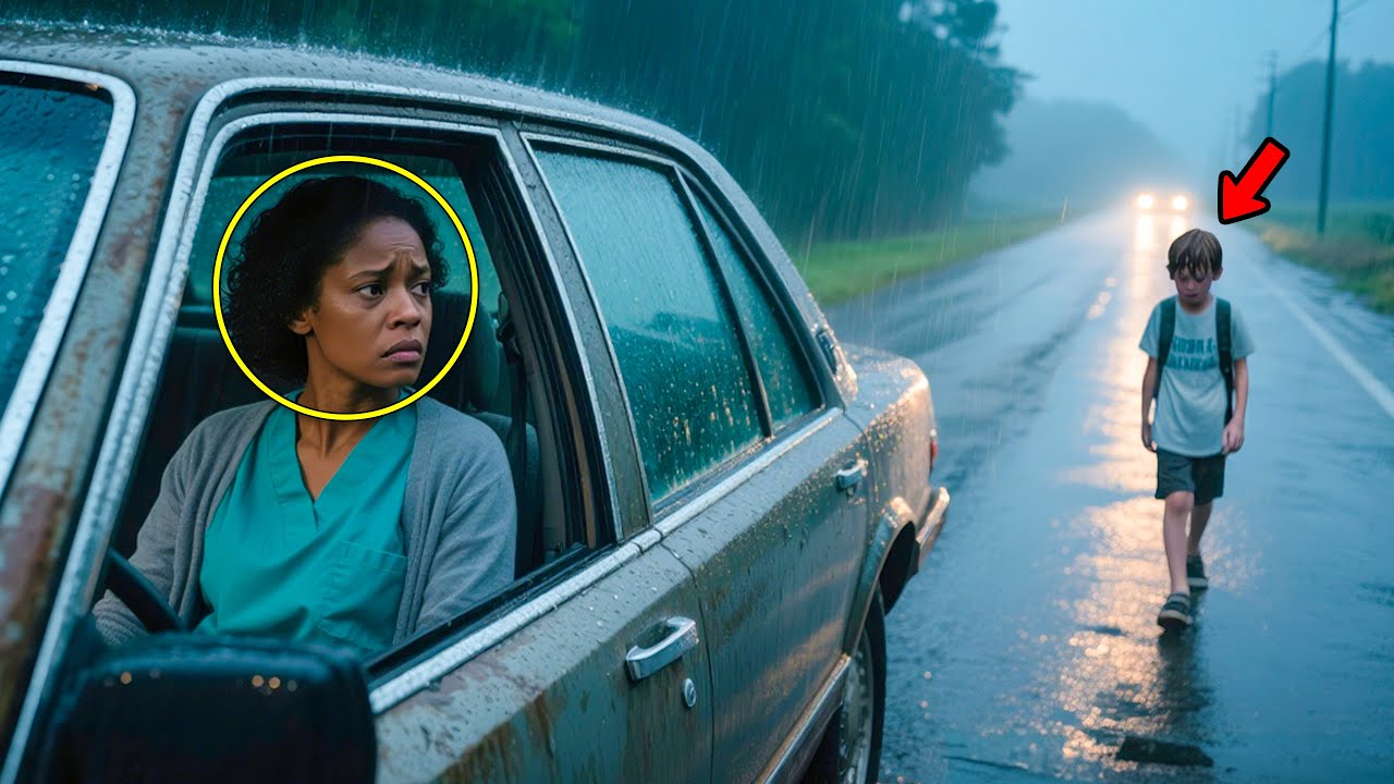 Black Nurse Helps A Lost Boy In The Rain Find His Father, What Happens Next Change Her Life Forever.
